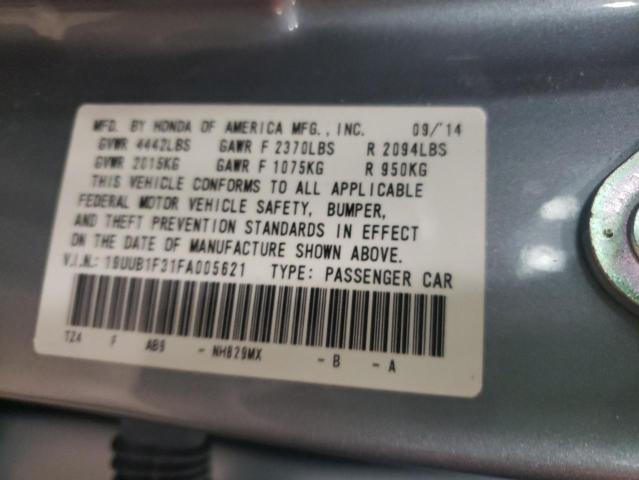 Photo 10 from auction – 2015 ACURA TLX with VIN 19UUB1F31FA005621