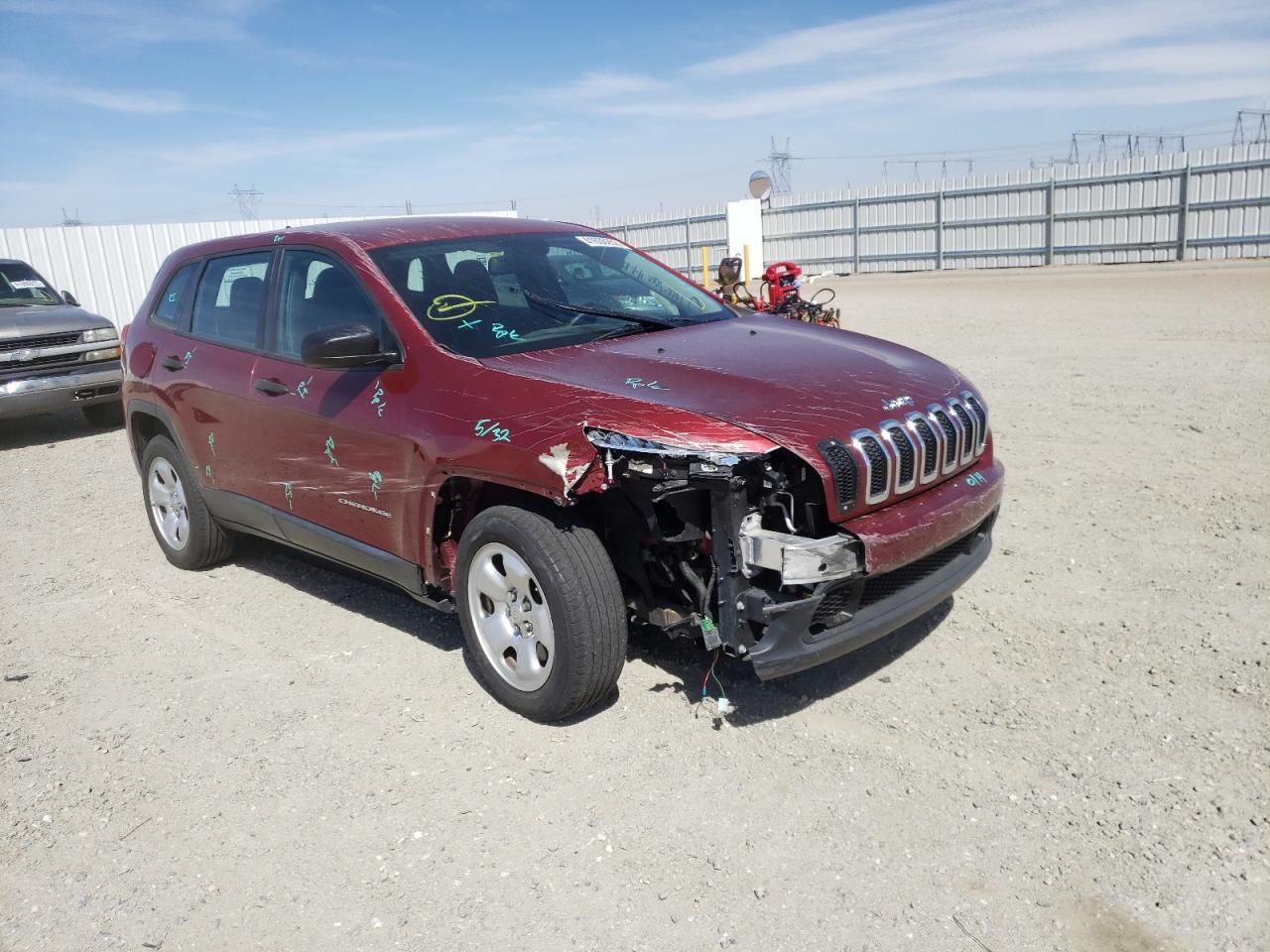 JEEP CHEROKEE S 2015 with VIN 1C4PJLAB7FW732502 - Photo from auction