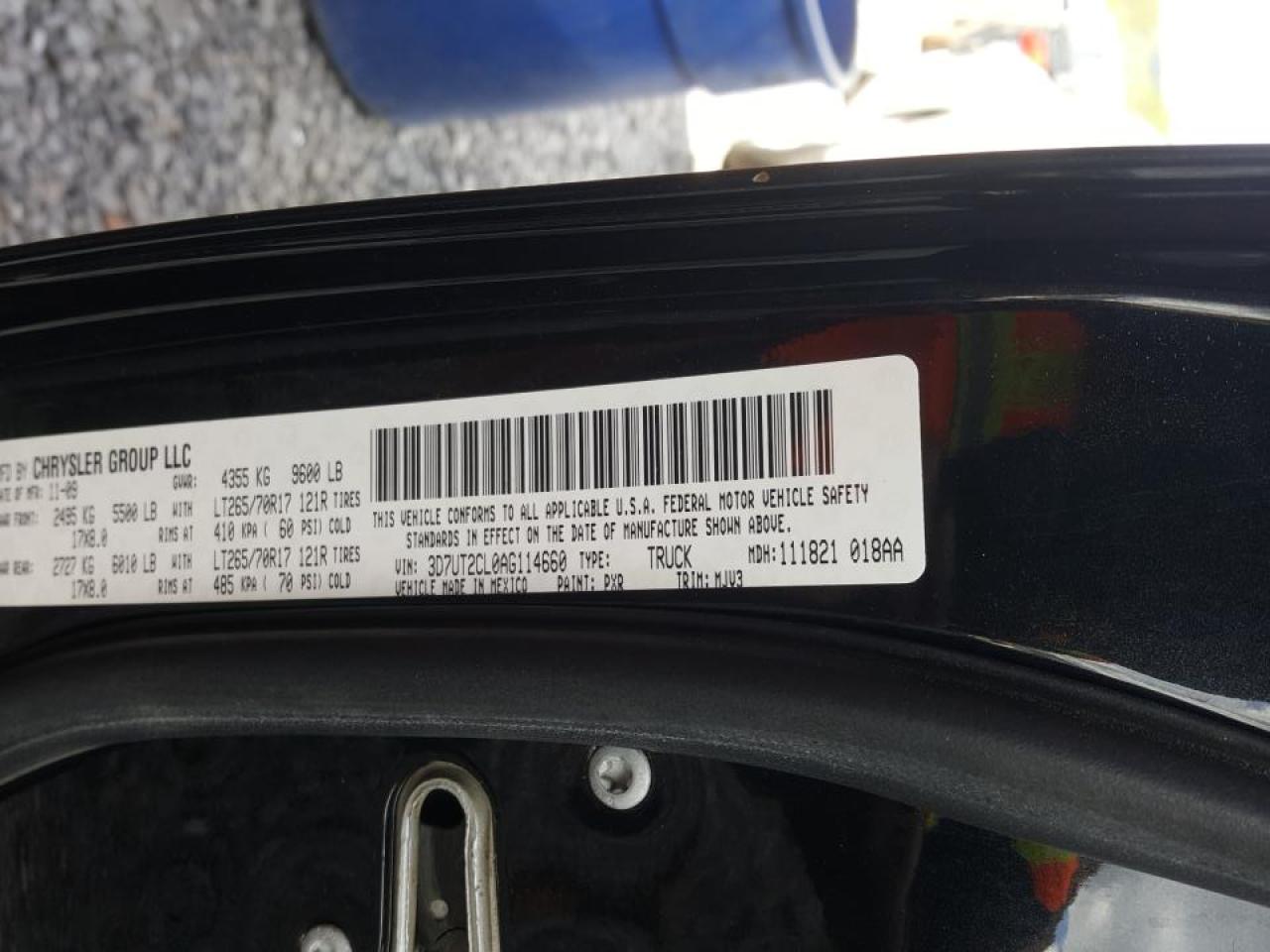 Photo 10 from auction – 2010 DODGE RAM 2500 with VIN 3D7UT2CL0AG114660