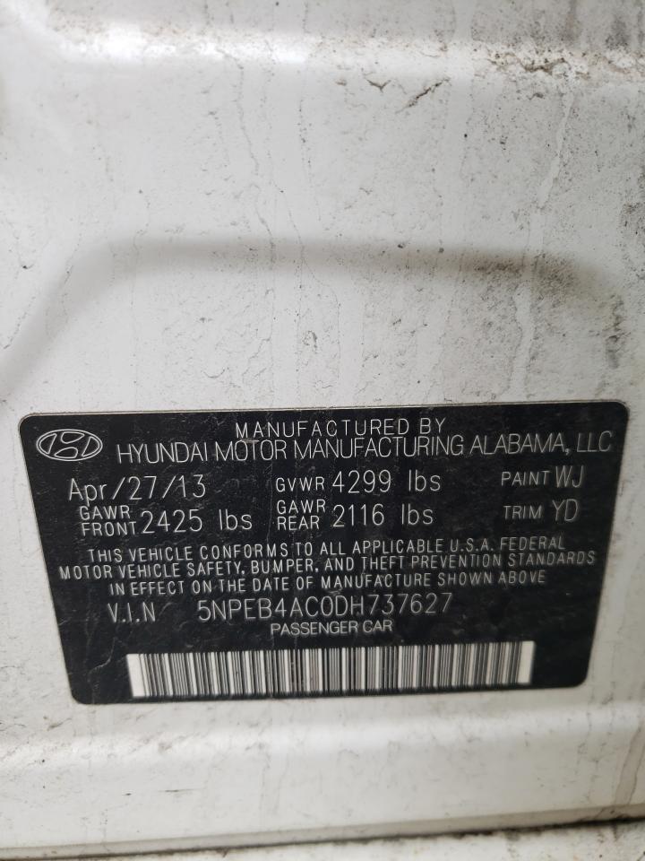 Photo 10 from auction – 2013 HYUNDAI SONATA GLS with VIN 5NPEB4AC0DH737627