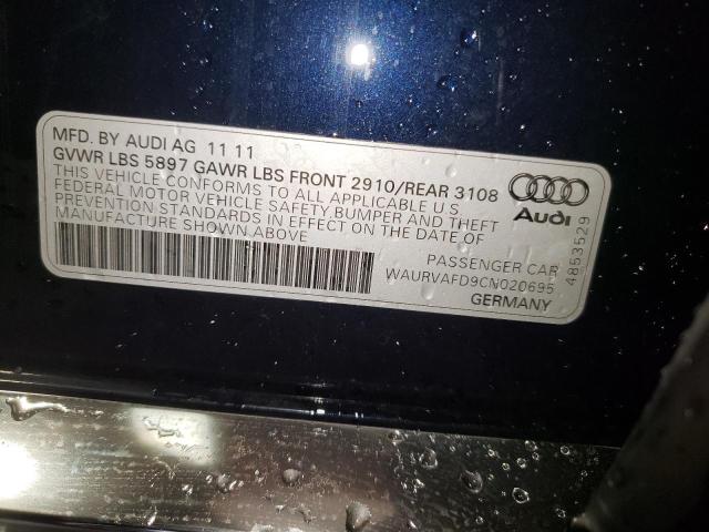 Photo 10 from auction – 2012 AUDI A8 L QUATT with VIN WAURVAFD9CN020695