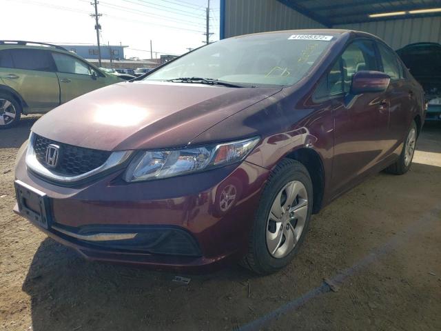 Photo 2 from auction – 2014 HONDA CIVIC LX with VIN 19XFB2F55EE075357
