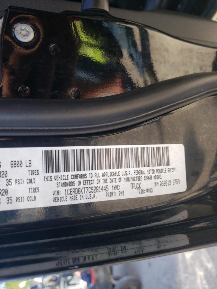 Photo 10 from auction – 2012 DODGE RAM 1500 S with VIN 1C6RD6KT7CS281445