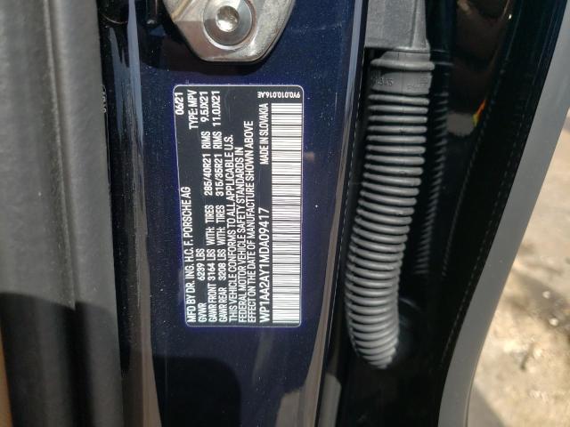 Photo 10 from auction – 2021 PORSCHE CAYENNE with VIN WP1AA2AY1MDA09417