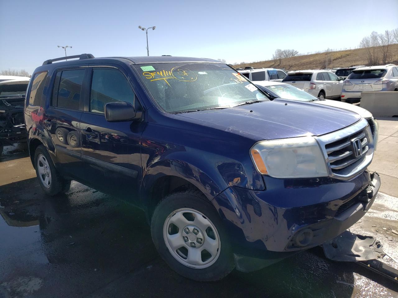 HONDA PILOT LX 2014 مع رقم تعريف المركبة 5FNYF4H20EB015041 - صورة من المزاد