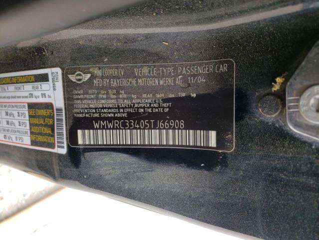 Photo 10 from auction – 2005 MINI COOPER with VIN WMWRC33405TJ66908