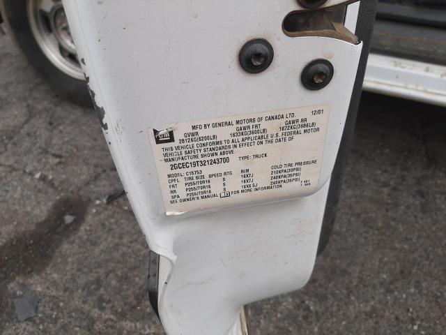 Photo 10 from auction – 2002 CHEVROLET SILVERADO with VIN 2GCEC19T321243700