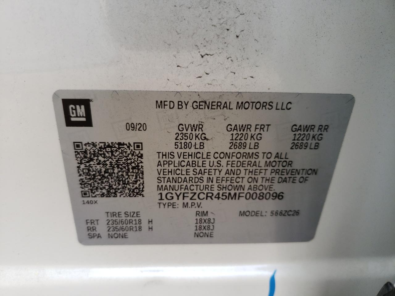 Photo 10 from auction – 2021 CADILLAC XT4 PREMIU with VIN 1GYFZCR45MF008096