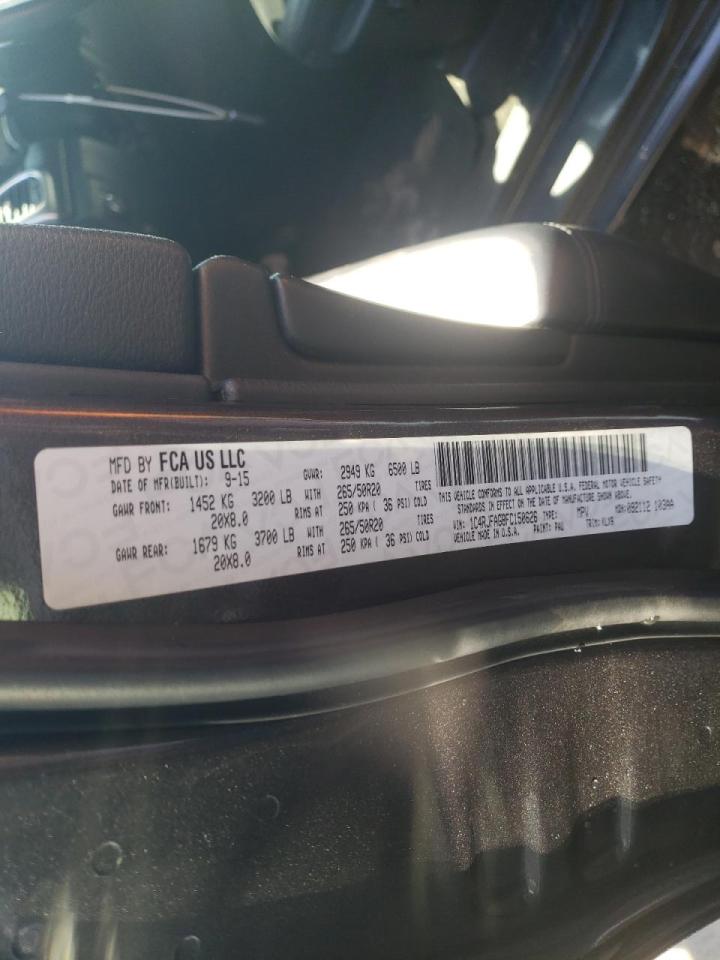Photo 10 from auction – 2015 JEEP GRAND CHER with VIN 1C4RJFAG8FC150626