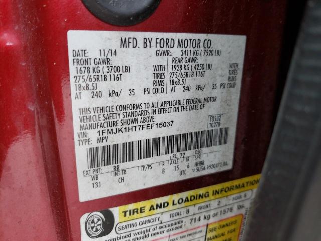 Photo 10 from auction – 2015 FORD EXPEDITION with VIN 1FMJK1HT7FEF15037