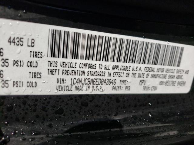 Photo 10 from auction – 2014 JEEP COMPASS SP with VIN 1C4NJCBA6ED843646