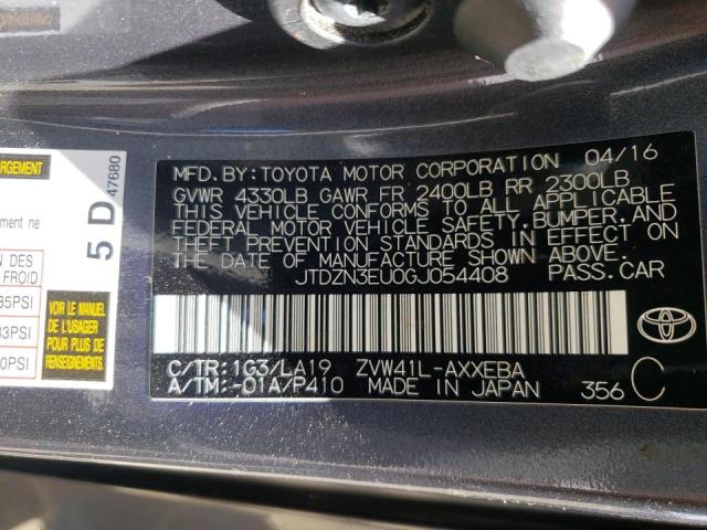 Photo 10 from auction – 2016 TOYOTA PRIUS V with VIN JTDZN3EU0GJ054408