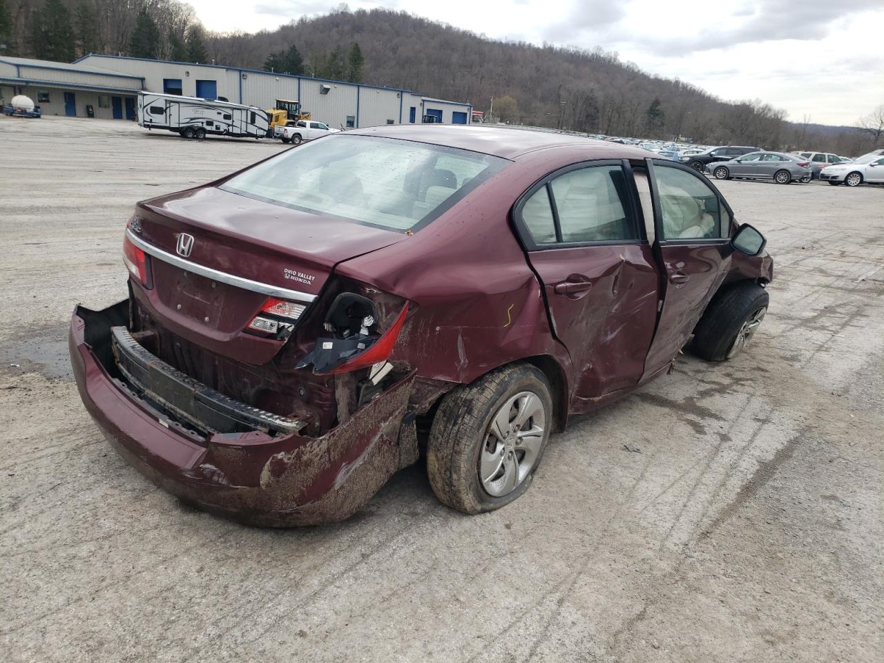 Photo 4 from auction – 2013 HONDA CIVIC LX with VIN 2HGFB2F57DH551869