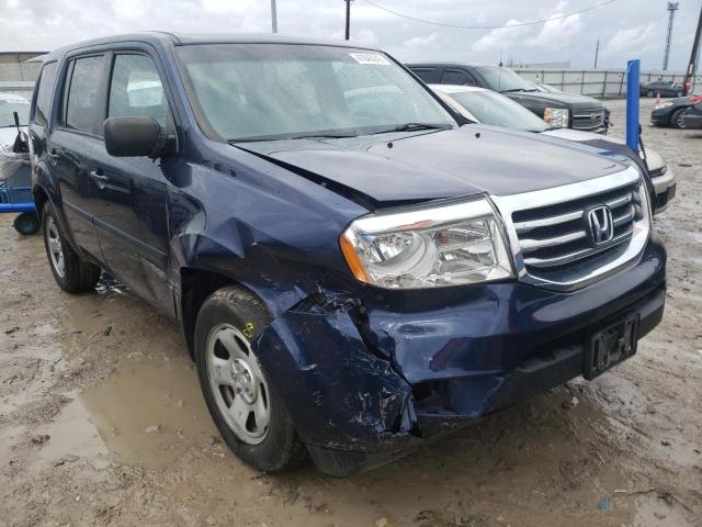 HONDA PILOT LX 2014 with VIN 5FNYF4H25EB057110 - Photo from auction