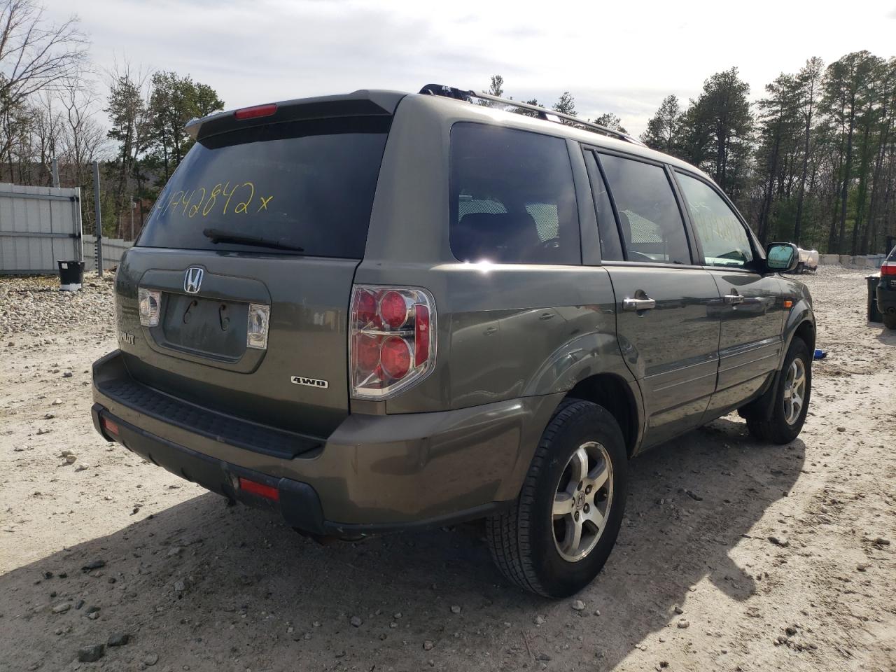 Photo 4 from auction – 2007 HONDA PILOT EXL with VIN 5FNYF18597B028348