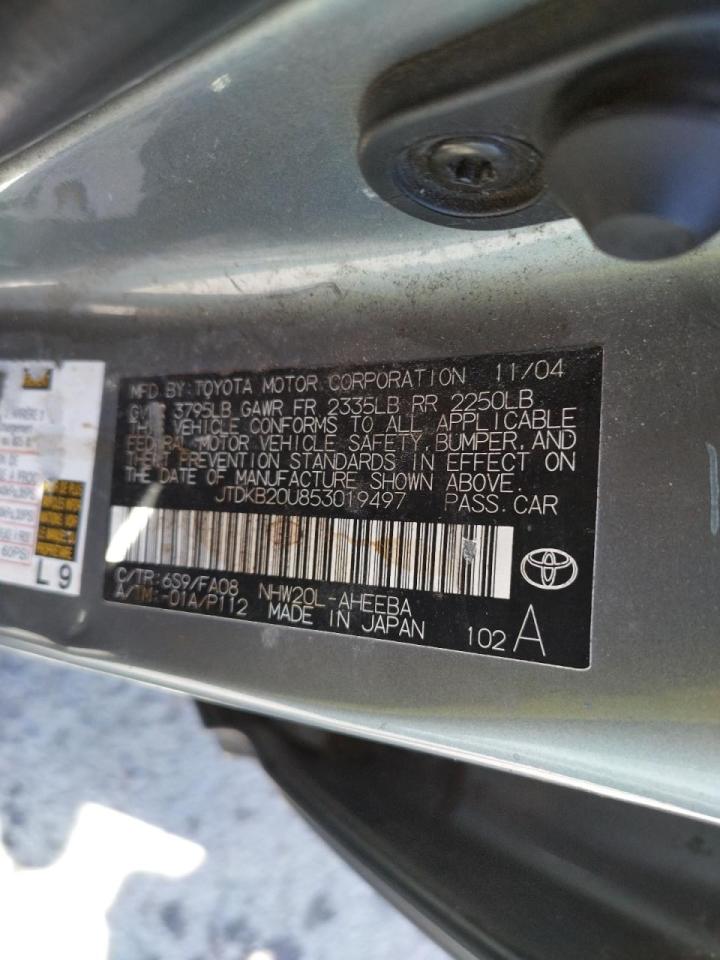 Photo 10 from auction – 2005 TOYOTA PRIUS with VIN JTDKB20U853019497