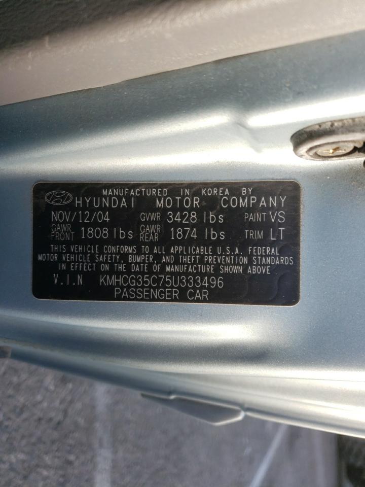 Photo 10 from auction – 2005 HYUNDAI ACCENT GS with VIN KMHCG35C75U333496