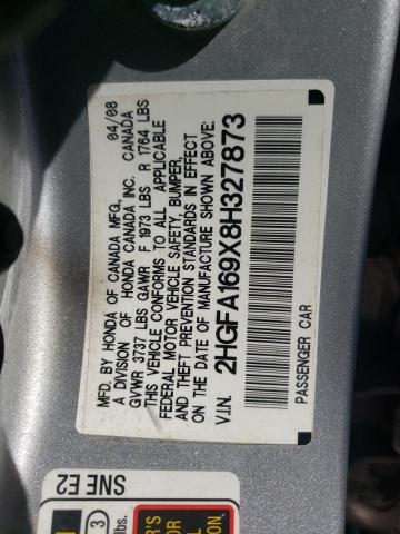 Photo 10 from auction – 2008 HONDA CIVIC with VIN 2HGFA169X8H327873