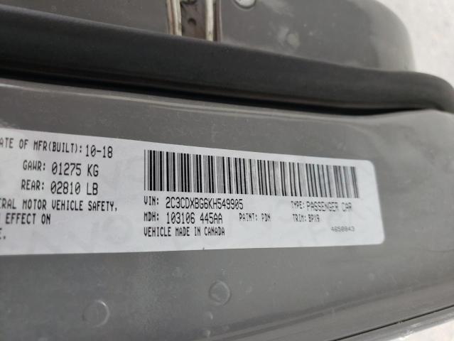 Photo 10 from auction – 2019 DODGE CHARGER SX with VIN 2C3CDXBG6KH549905