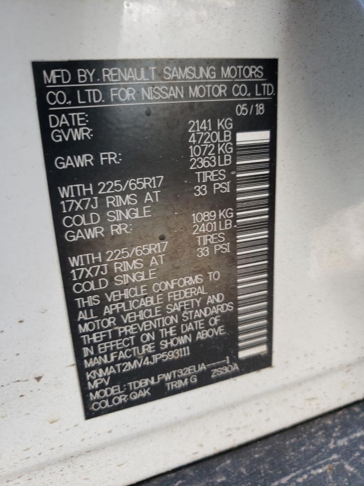 Photo 10 from auction – 2018 NISSAN ROGUE S with VIN KNMAT2MV4JP593111