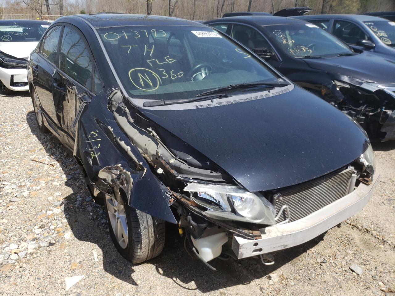 HONDA CIVIC EX 2008 with VIN 1HGFA16868L013793 - Photo from auction