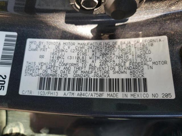Photo 10 from auction – 2011 TOYOTA TACOMA DOU with VIN 3TMLU4EN9BM061425