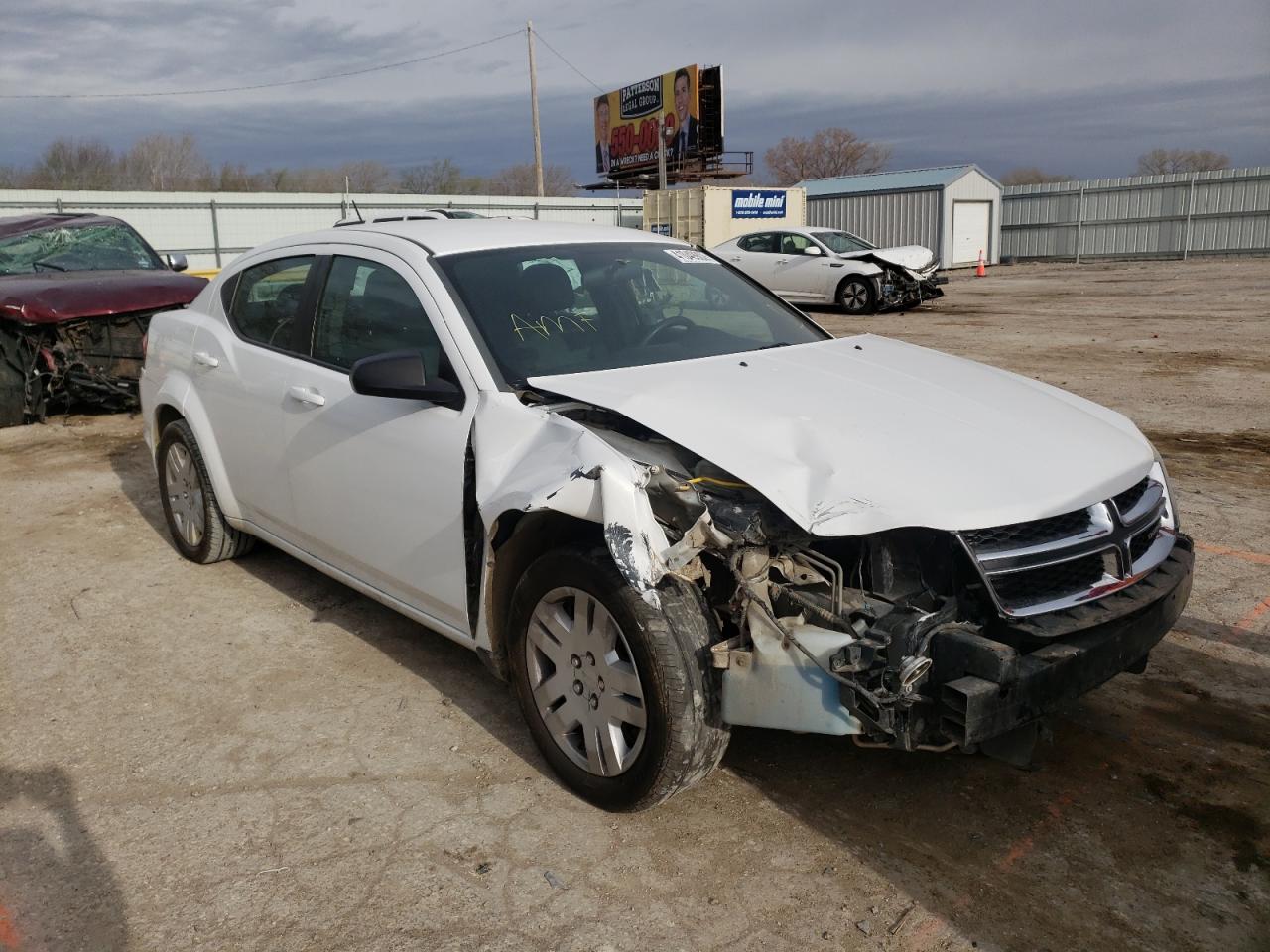 DODGE AVENGER SE 2014 with VIN 1C3CDZAB1EN201829 - Photo from auction