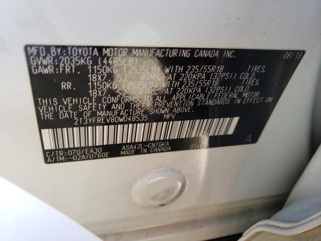 Photo 10 from auction – 2013 TOYOTA RAV4 LIMIT with VIN 2T3YFREV8DW048535