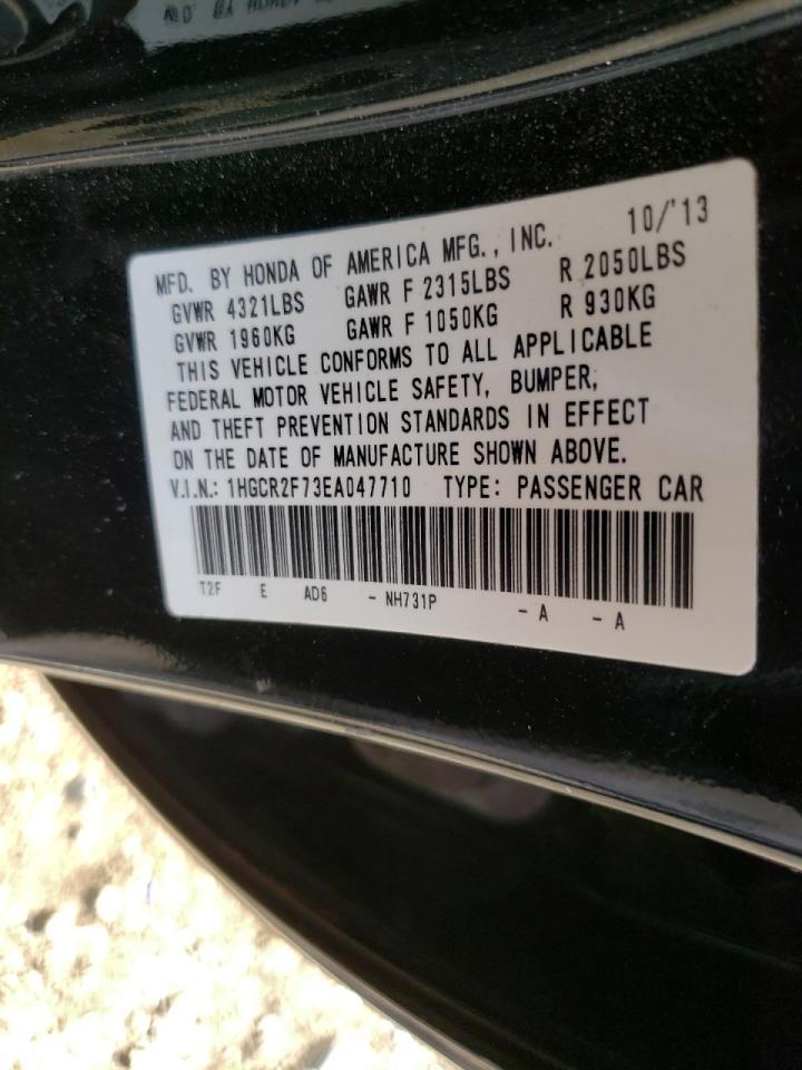 Photo 10 from auction – 2014 HONDA ACCORD EX with VIN 1HGCR2F73EA047710
