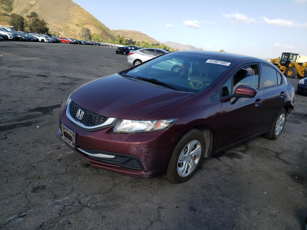 Photo 2 from auction – 2014 HONDA CIVIC LX with VIN 19XFB2F56EE204657