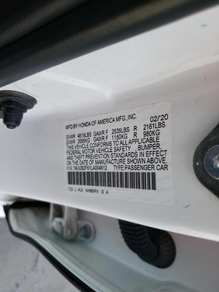 Photo 10 from auction – 2020 ACURA TLX TECHNO with VIN 19UUB2F61LA004612