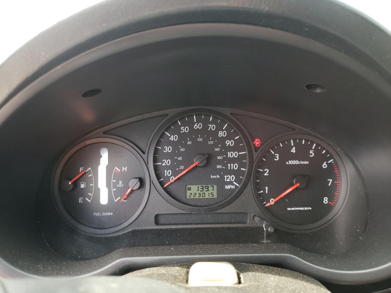 Photo 8 from auction – 2005 SUBARU IMPREZA RS with VIN JF1GD67585H508643