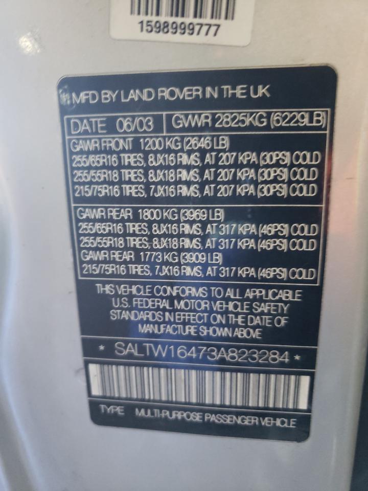 Photo 10 from auction – 2003 LAND ROVER DISCOVERY with VIN SALTW16473A823284