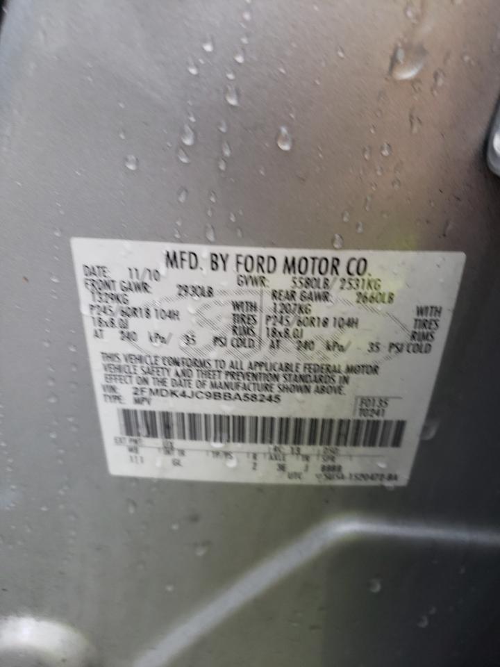 Photo 10 from auction – 2011 FORD EDGE SEL with VIN 2FMDK4JC9BBA58245