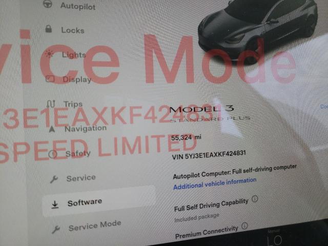 Photo 8 from auction – 2019 TESLA MODEL 3 with VIN 5YJ3E1EAXKF424831