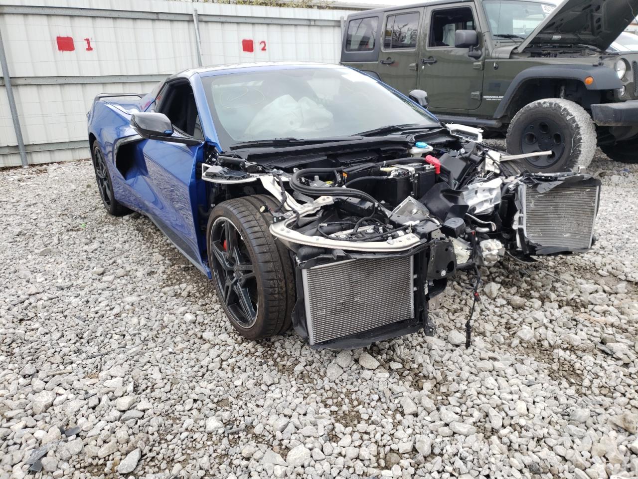 CHEVROLET CORVETTE S 2021 with VIN 1G1YB3D49M5100756 - Photo from auction