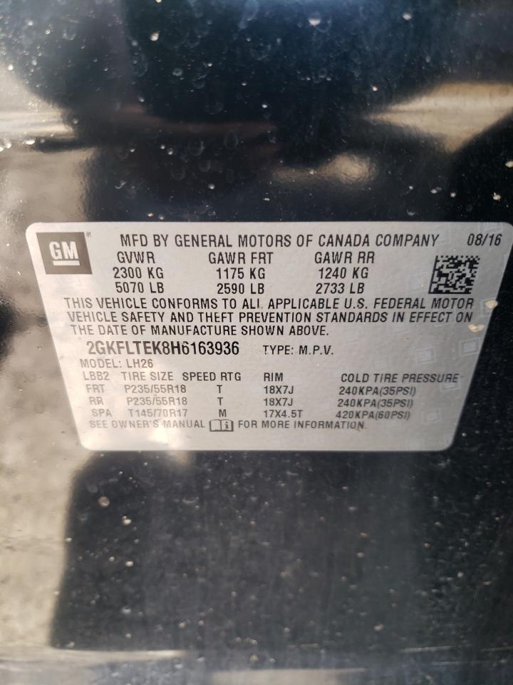 Photo 10 from auction – 2017 GMC TERRAIN SL with VIN 2GKFLTEK8H6163936