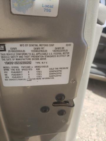 Photo 10 from auction – 2003 GMC ENVOY with VIN 1GKDS13S332280282