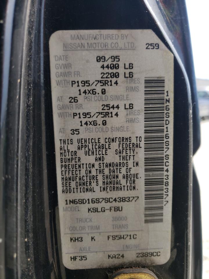 Photo 10 from auction – 1995 NISSAN SMALL PU with VIN 1N6SD16S7SC438377