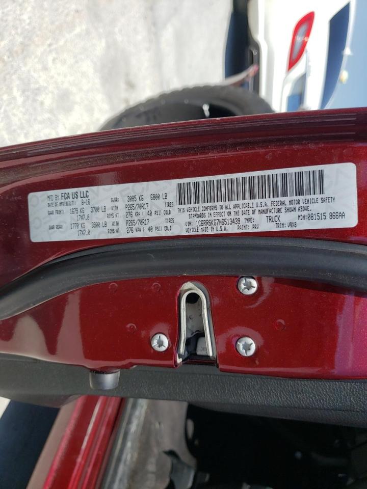 Photo 10 from auction – 2017 RAM 1500 ST with VIN 1C6RR6KG7HS513439