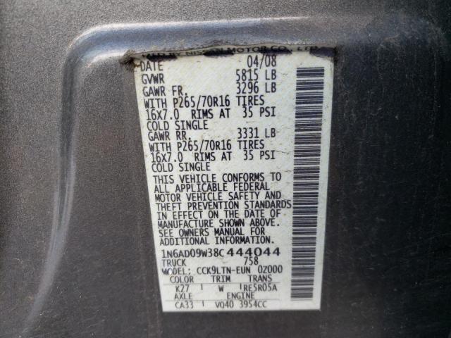 Photo 10 from auction – 2008 NISSAN FRONTIER C with VIN 1N6AD09W38C444044