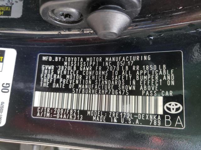 Photo 10 from auction – 2017 TOYOTA COROLLA L with VIN 5YFBURHEXHP706475