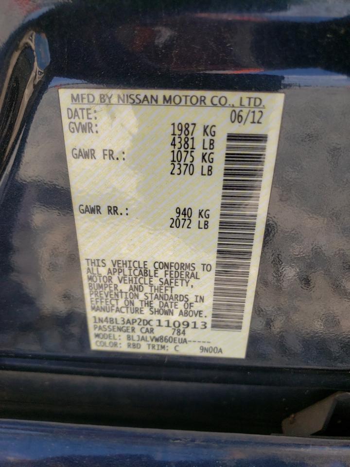 Photo 10 from auction – 2013 NISSAN ALTIMA 3.5 with VIN 1N4BL3AP2DC110913