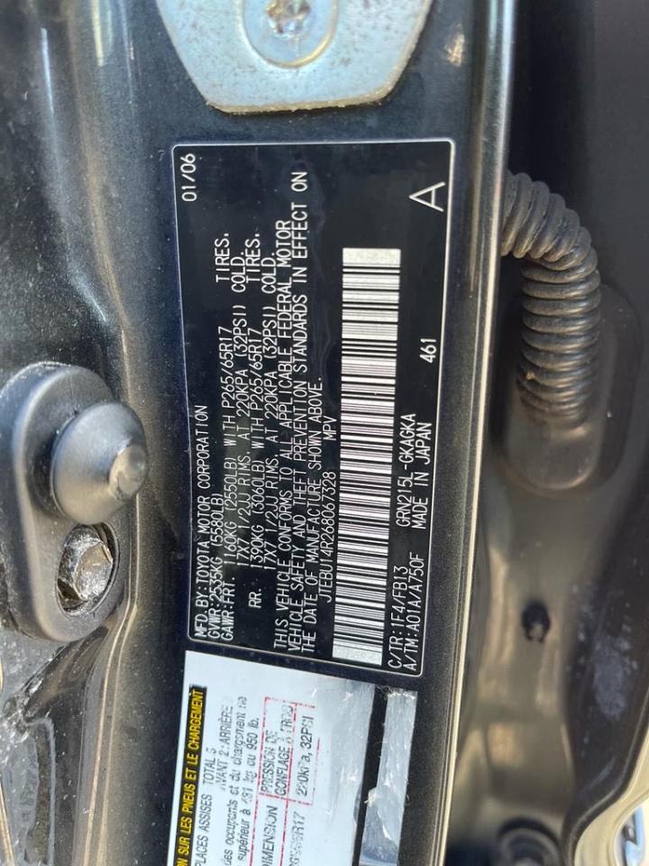 Photo 10 from auction – 2006 TOYOTA 4RUNNER SR with VIN JTEBU14R268067328