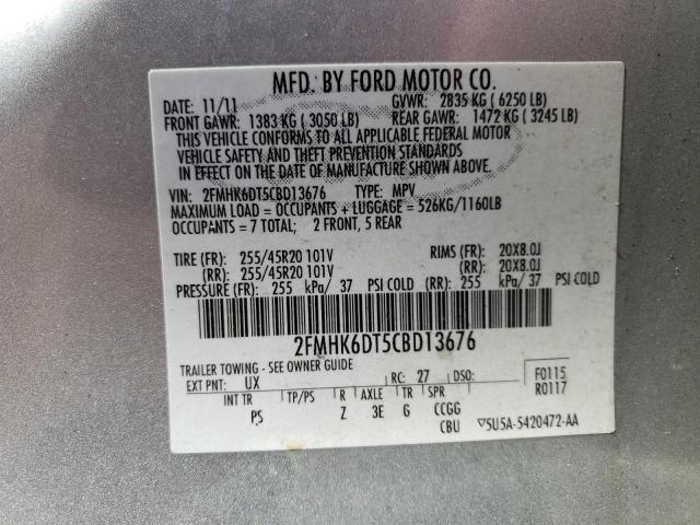 Photo 10 from auction – 2012 FORD FLEX LIMIT with VIN 2FMHK6DT5CBD13676