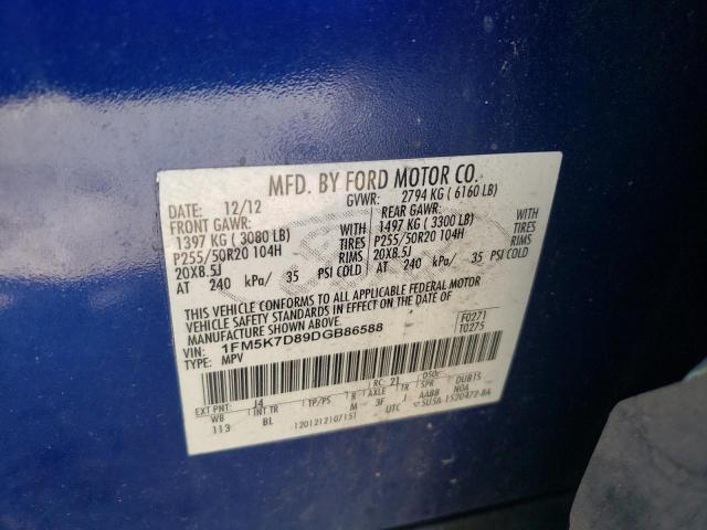 Photo 10 from auction – 2013 FORD EXPLORER X with VIN 1FM5K7D89DGB86588