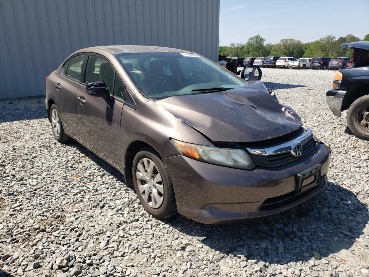 HONDA CIVIC LX 2012 with VIN 2HGFB2F55CH529464 - Photo from auction