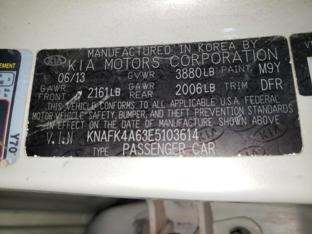 Photo 10 from auction – 2014 KIA FORTE LX with VIN KNAFK4A63E5103614