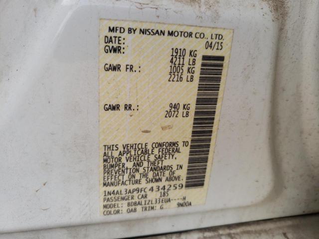 Photo 10 from auction – 2015 NISSAN ALTIMA 2.5 with VIN 1N4AL3AP9FC434259