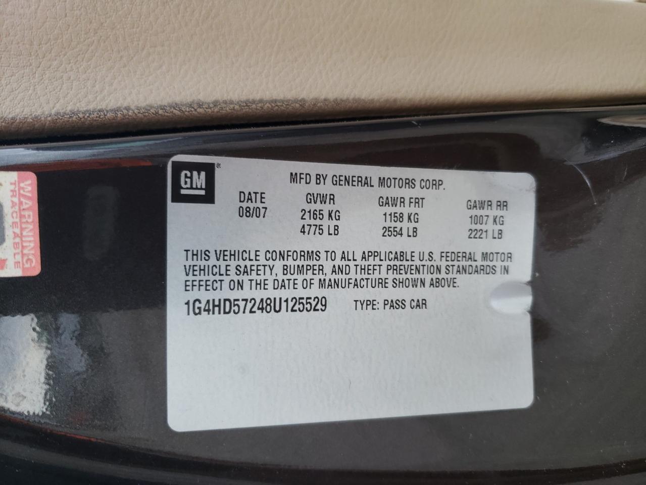 Photo 10 from auction – 2008 BUICK LUCERNE with VIN 1G4HD57248U125529